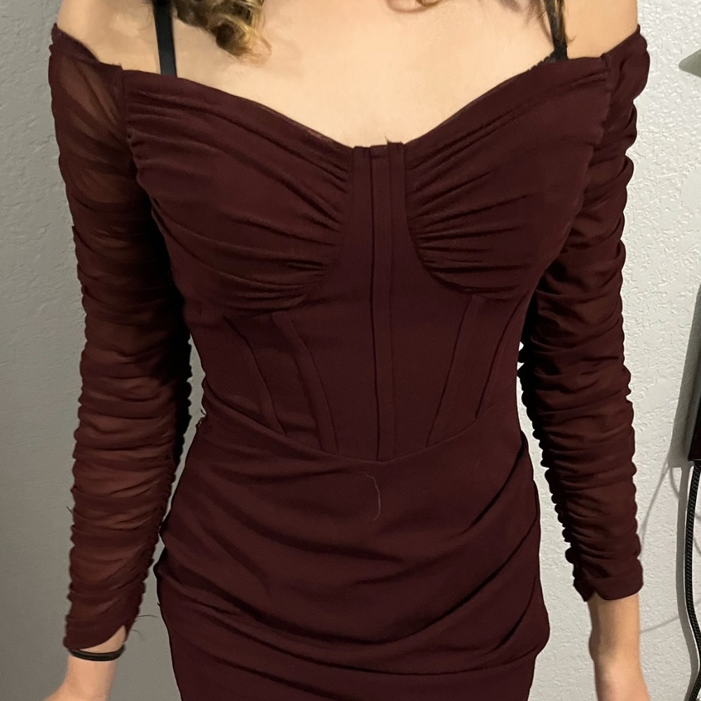 Wine red homecoming dress